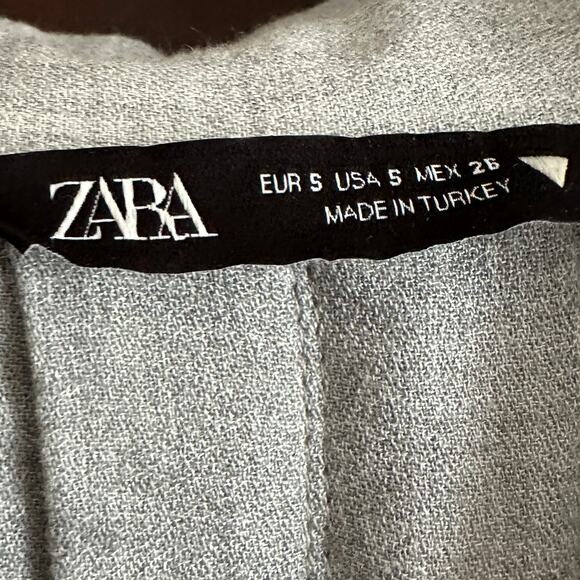 ZARA | Light Gray Oversized lightweight Shirt Dress High-Low Hem | Size Small - Picture 2 of 4